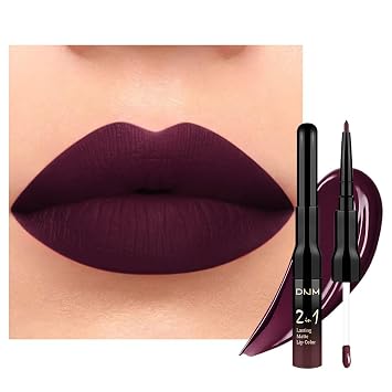 evpct - Juego de delineador de labios de color berenjena oscuro, morado y rojo mate, lápiz labial líquido para mujer, de larga duración, a prueba de manchas, labiales, mate, mate, larga duración, listip, 24 horas originales
