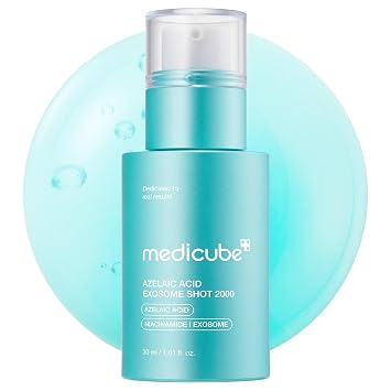 medicube Exosome Shot - Suero Facial con Ácido Azelaico 2,000 PPM Espícula | Calma el Enrojecimiento Debido a la Sequedad | Ideal para Usar Después del Cuidado de Manchas, Piel Desigual | Ácido