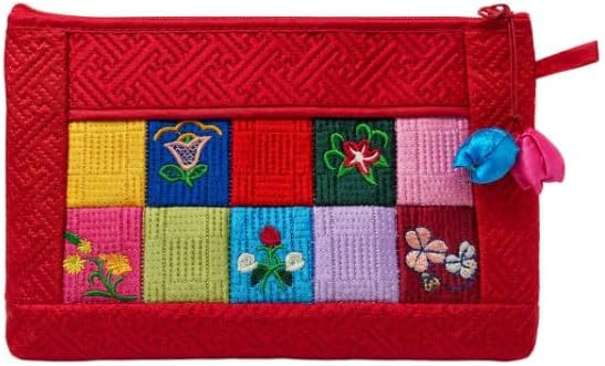 Bolso bordado inspirado en Jogakbo coreano del maquillaje, bolsa cosmética