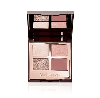 Charlotte Tilbury Paleta de Sombras de Ojos Más Grande y Brillante – Sombra de Ojos Cuádruple Shimmer y Mate Satinado con una Rica Fórmula en Polvo – Incluye 4 Tonos Complementarios – Exagger-Eyes