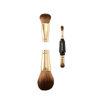 LAURA GELLER - Brochas de maquillaje 4 en 1 de viaje, sin crueldad animal