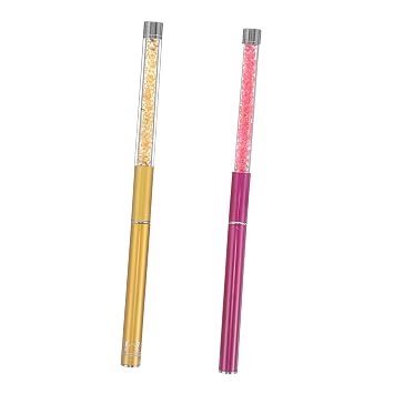 FRCOLOR Juego de 2 brochas de pestañas reutilizables con tubo suave en espiral para extensiones para maquillaje de niñas, compacto y ligero