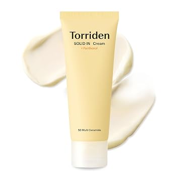 Torriden SOLID IN Ceramide Cream 2.4 fl oz (2.36 onzas líquidas) | Crema hidratante de ceramida para una barrera cutánea saludable, calmante, nutritiva | 5 tipos de ceramida, alantoína, pantenol