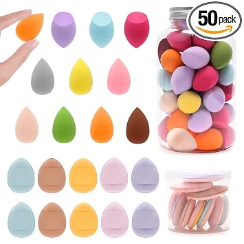 Mini esponja de maquillaje a granel, 40 pequeñas licuadoras de belleza+