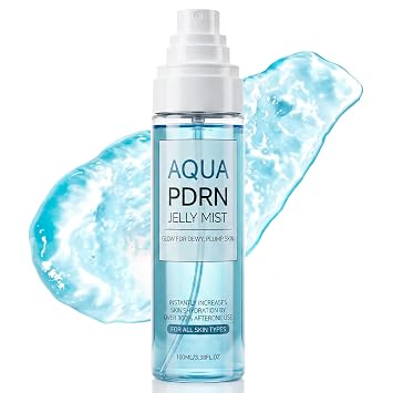 PDRN - Suero de gelatina en bruma facial ultrafina, spray facial hidratante con niacinamida y triple ácido hialurónico para calmar la piel y brillo húmedo, cuidado de la piel coreano vegano, 3.38