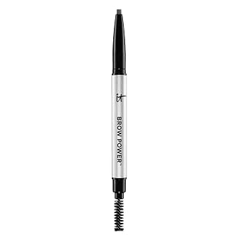 IT Cosmetics Brow Power Lápiz de cejas – Tonos universales – Fórmula de larga duración, a prueba de golpes, con biotina – Cejas de aspecto natural – Cepillo de carrete integrado