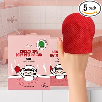 Almohadillas para pelar el cuerpo duro para codos, rodillas y talones, almohadilla corporal exfoliante coreana para piel áspera y edificada, almohadillas de un solo uso de doble cara, 5