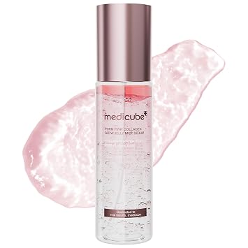 medicube Jelly Mist Serum con colágeno PDRN rosa, 3.38 onzas líquidas
