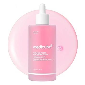 medicube PDRN - Suero peptídico rosa con ADN de salmón, suero ligero acuoso
