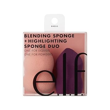 e.l.f. Esponjas de maquillaje para mezclar y resaltar duo, esponjas de maquillaje multicara para mezclar, esculpir, resaltar y ocultar fácilmente, veganas y libres de crueldad animal