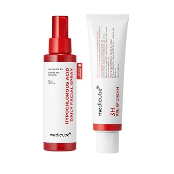 medicube Dúo calmante y cuidado de barreras - Crema de alivio 3H y spray