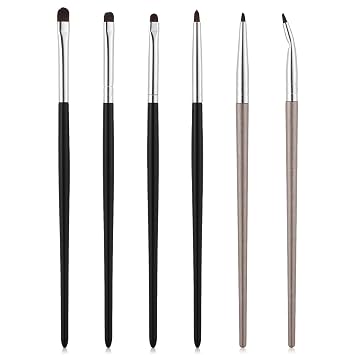 6 pinceles pequeños para sombra de ojos, juegos de brochas de maquillaje de ojos, mini cepillo para difuminar el maquillaje de ojos, gel, corrector líquido crema, resaltador, mezcla de delineadores