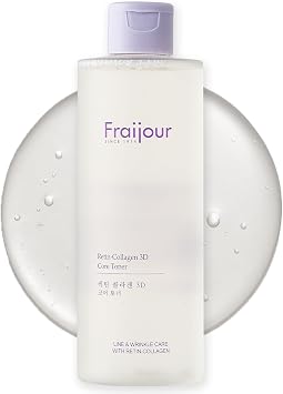 Fraijour Tóner de núcleo 3D de retin-colágeno – Tóner coreano antienvejecimiento con baquuchiol, 7 tipos de colágeno y ácido hialurónico, reafirma la piel y reduce los poros, suave para pieles