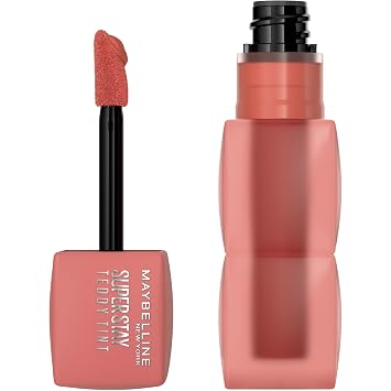 MAYBELLINE Super Stay Teddy Lip Tint, lápiz labial mate de larga duración para hasta 12 horas de uso, Skinnydip, 1 unidad