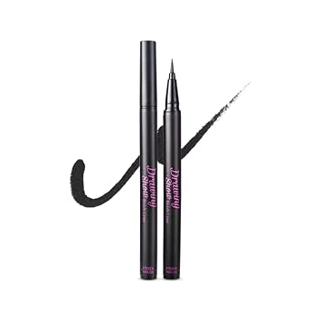 ETUDE Drawing Show Brush Delineador de ojos líquido, negro, resistente al