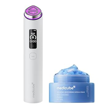 medicube Hydra Device Set: Hyaluronic Capsule Cream & Booster Pro X2 Blanco