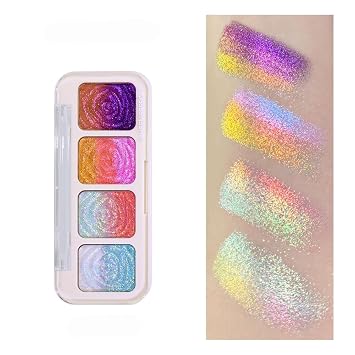 SheenEffect Paleta de sombra de ojos de 4 colores Chameleon Shimmer