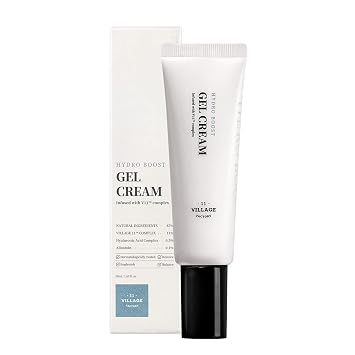 VILLAGE11FACTORY Hydro Boost - Crema de gel coreana para el cuidado de la piel con ácido hialurónico, extracto de manzanilla, alantoína, hidratante y calmante (1.69 fl oz/1.7 fl oz)