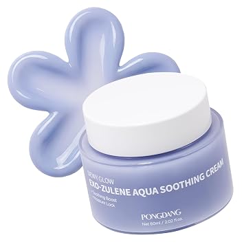 PONGDANG Dewy Glow Exo-Zulene Aqua Crema calmante (2.02 fl oz) | Refrescante y estimulante del brillo, calmante | Hidratante e hidrata con exosoma, azuleno | Cuidado de la piel coreano