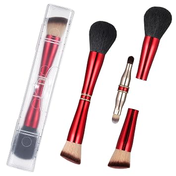 4 in 1 Travel Makeup Brushes Retractable Makeup Brush Set