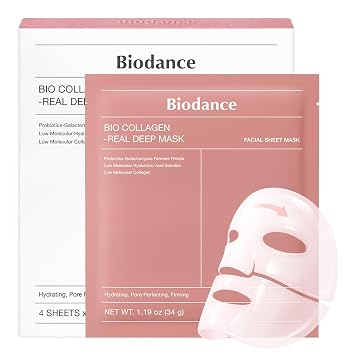 BIODANCE Máscara profunda de bio-colágeno, mascarilla facial hidratante de hidrogel durante la noche, minimización de poros, elasticidad, relleno, artículos esenciales de viaje y regalos de cuidado