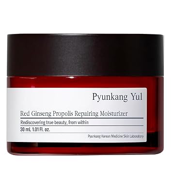 Pyunkang Yul PKY - Crema reparadora de propóleos de ginseng rojo para fortalecer la barrera y humedad duradera, crema rica en ceramida, cuidado de la piel coreano (1.01 onzas líquidas)