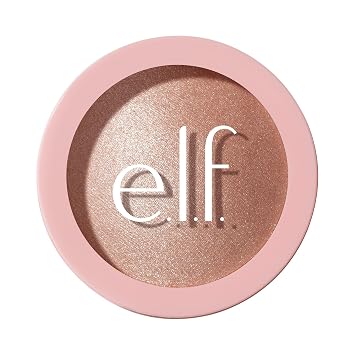 e.l.f. Halo Glow - Resaltador de polvo sedoso, acabado facial luminoso de larga duración, resistente a la torta con microbrillo, vegano y libre de crueldad, color rubor dinero