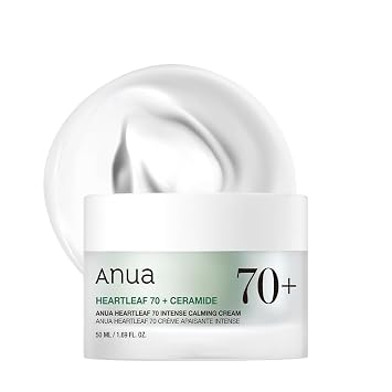 Anua Heartleaf 70 Crema calmante intensa con ceramida, 1.69 onzas líquidas