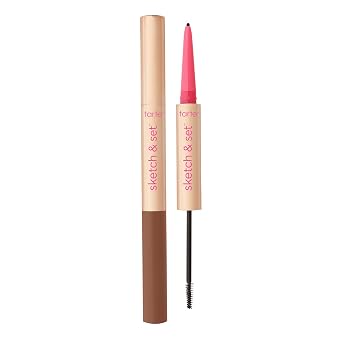 tarte big ego sketch & set brow pencil & tinted gel – 2-in-1 Precision Waterproof Eyebrow Pencil & Gel to Shape, Tint & Set for Longwear Fuller-, Thicker-looking Brows, Vegan & Cruelty Free
