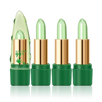 Ownest Lápiz labial de aloe vera, cambio de color de temperatura mágica, barra de labios hidratante de larga duración, actualización de embalaje belleza