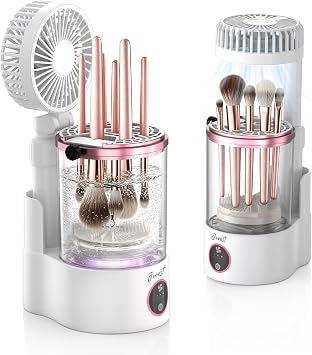 Limpiador y secador eléctrico de brochas de maquillaje, máquina portátil