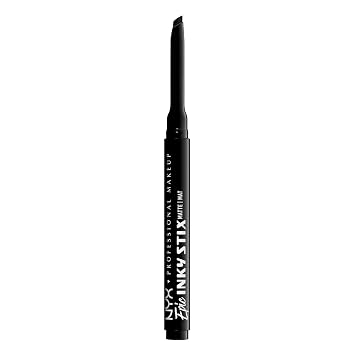 NYX PROFESSIONAL MAKEUP Epic Inky Stix Delineador de ojos, delineador de ojos de gel crema mecánico, fórmula impermeable con hasta 24 horas de uso, pantalla negra 01 (negro mate)
