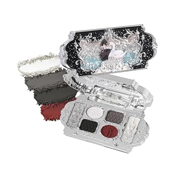 Flower Knows Swan Ballet Paleta de maquillaje de 6 colores con pincel para