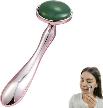 Jade Ice Face Roller, Cooling Stone Massager for Eye Puffiness