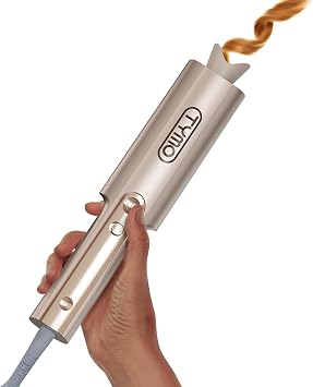 Rizador Automático Rotativo Mejorado - TYMO CurlPro Plus Varita de Rizar de Barril Largo para Cabello Largo, Rizador de Pelo Cerámico para Mujeres, Anti-Quemaduras, Sin Enredos, Iónico de 600M, Doble