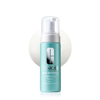 Clinique Acne Solutions Daily Foam Cleanser With 1.5% Salicylic Acid For Very Dry to Oily Skin Types | Prevents Acne + Unclogs Pores