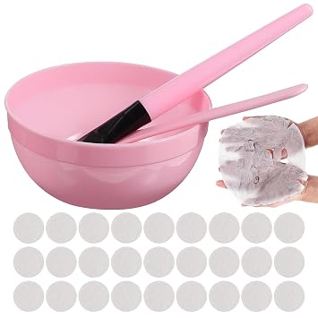 Facial Mask Making Kit with Mixing Bowl Brush and Scraper