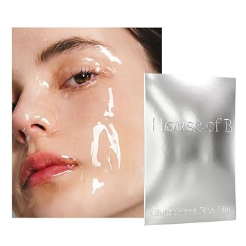 House of B Juego de Películas Faciales de Glutatión Luminoso de 2 Pasos para Reducción de Arrugas y Mejora del Tono de Piel, Haz Brillar Tu Luz con Mascarilla Coreana