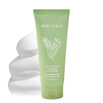 Mary&May Heartleaf + Tea Tree Limpiador de espuma Deep Clean 5.07 fl oz