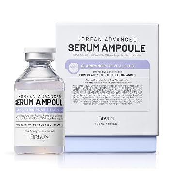 BRÜUN AC - Control Clear and Pure Vita Plus Ampolla - Micro Needling Korean Booster para rostro y cuerpo para usar con y sin Derma Pen Microneedling Skin Care Serum 1.18 oz
