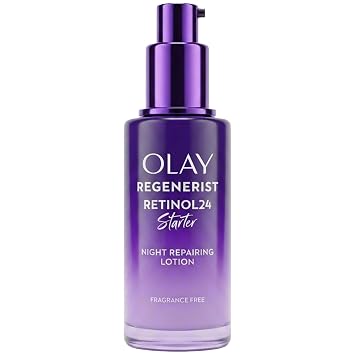 Olay Regenerist Retinol 24 Starter Night Loción reparadora, sin fragancia, suaviza y unifica la textura, 1.7 onzas líquidas