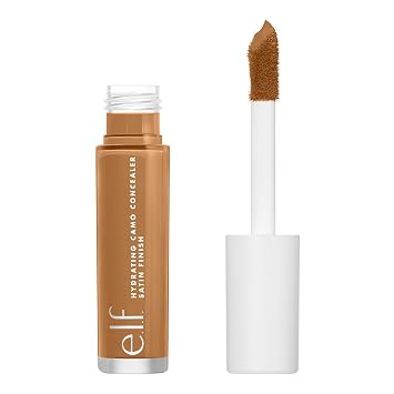 e.l.f. Corrector Hidratante Camo, Cubre Imperfecciones y Ojeras, Cobertura Completa y Ofrece un Acabado Satinado, Vegano y Libre de Crueldad, Castaño Profundo