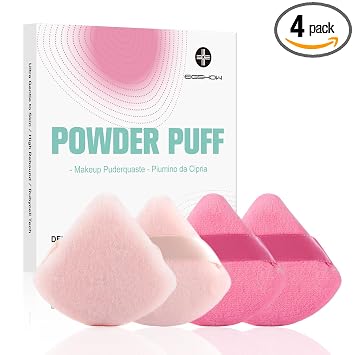 EIGSHOW Powder Puff Triangle, Velour Powder Puffs for Loose & Foundation