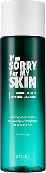 I'm Sorry for My Skin Tónico relajante – Tónico facial mineral calmante, hidratante y calmante, cuidado de la piel coreano para pieles sensibles e irritadas, 6.76 fl oz (6.8 fl oz)