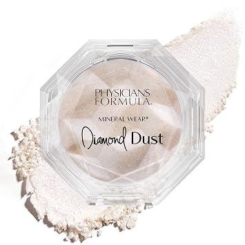 Physicians Formula Polvo Mineral Diamond Dust Starlit Glow, Polvo Fijador Translúcido de Maquillaje, Polvo de Acabado para el Rostro, Belleza Limpia, Aprobado por Dermatólogos