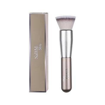 Kabuki - Brocha de maquillaje para polvo, crema, base líquida, protector solar, mezcla de rubor y bronceador - Brocha de maquillaje profesional - Brocha de maquillaje de cara completa - Vegano y libre