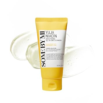 SOME BY MI Yuja Limpiador todo en uno iluminador de niacina – 3.38 onzas, 3.4 fl oz – Lavado facial diario suave para piel de aspecto opaco – Fórmula de pH bajo sin irritación – Cuidado de poros y sebo – Cuidado de la piel coreano