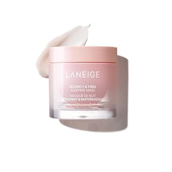 LANEIGE Mascarilla nocturna revitalizante, suave, con complejo de peonía y colágeno, hidratación que fortalece la barrera