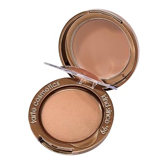 tarte macaron sculpt & bronze duo - Crema 2 en 1 + bronceador en polvo horneado, maquillaje facial en polvo de contorno, péptidos y ácido hialurónico hidrata y rellena, vegano y libre de crueldad