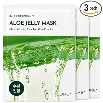 Paquete de 3 mascarillas de gelatina de aloe, mascarilla hidratante coreana